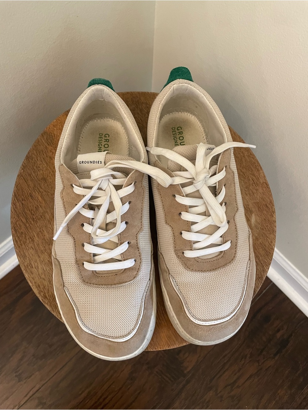 Groundies Zurich Women’s Barefoot Sneakers - Sand/Cactus - Picture 2 of 7
